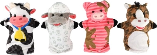 Neli käsinukku ühes pakendis