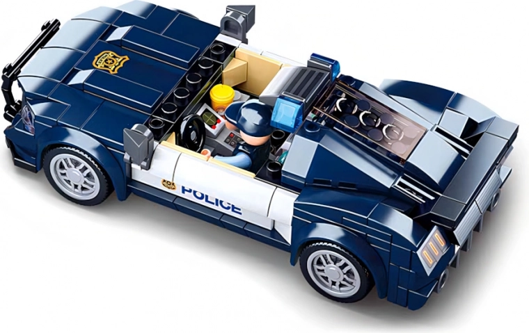 Action police vehicle with realistic details