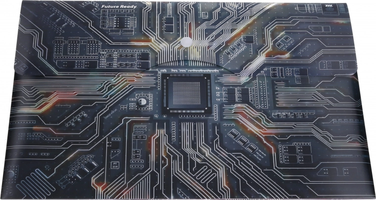 “Future Ready” design with motherboard motif