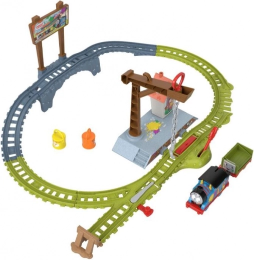 Motorized Thomas engine on a long track