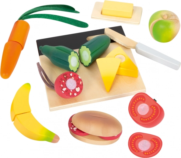 Realistic hook-and-loop play food