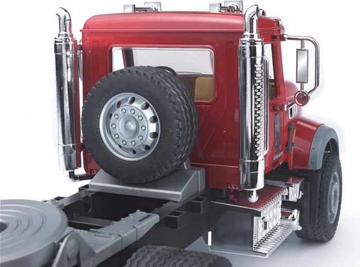 MACK tractor with a trailer full of details