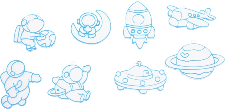 24 šablooni: kosmos, dinosaurused ja autod