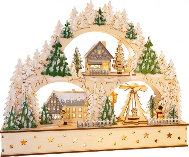 Magical wooden winter village