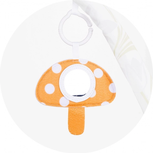 Mirror and stimulating elements for everyday fun