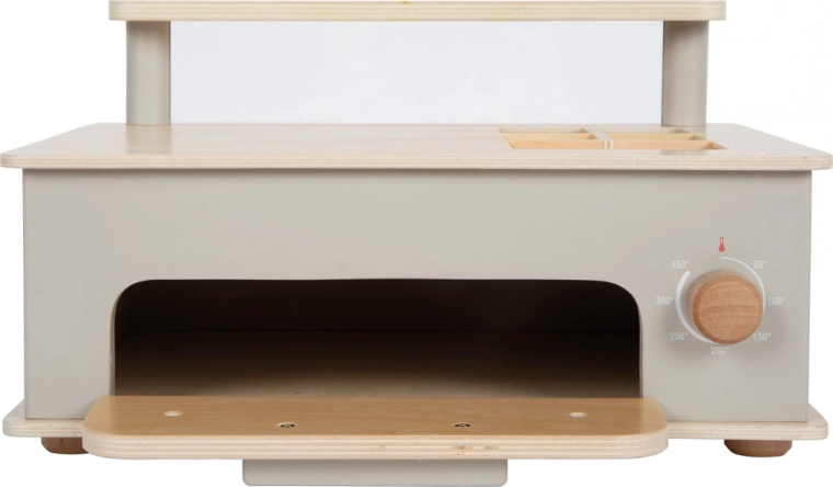 Authentic wooden oven with clicking knob