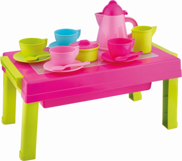 2-in-1 table: play surface and storage
