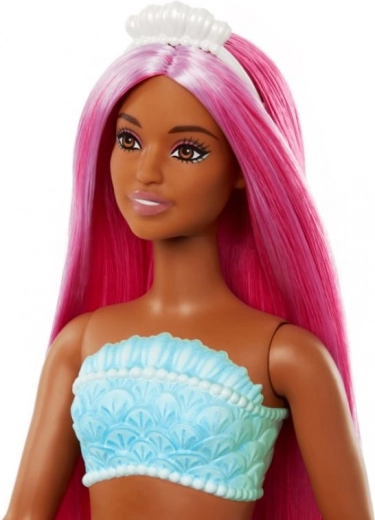 Long pink hair with headband