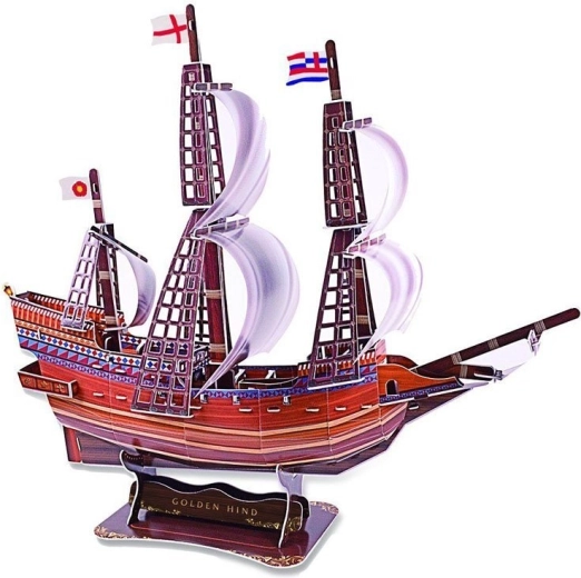 Ajalooline galeoon GOLDEN HIND 3D-mudelina