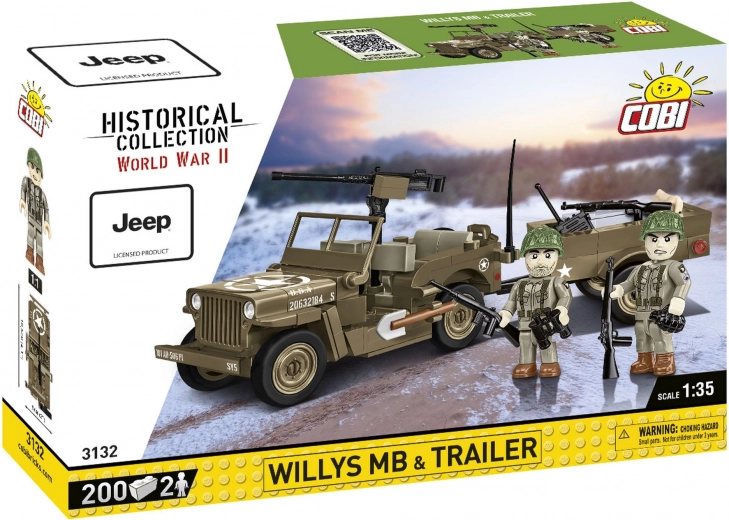 Autentne WILLYS MB mudel haagisega