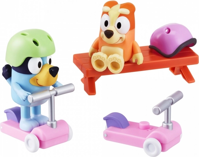 Liikuvad Bluey ja Bingo figuurid