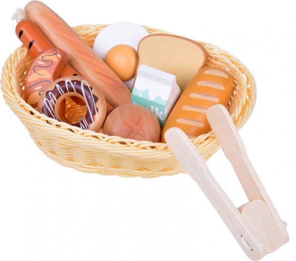 Realistlikud puidust toiduained loovaks mänguks