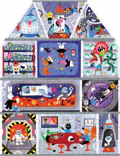 Space fun in a house shape