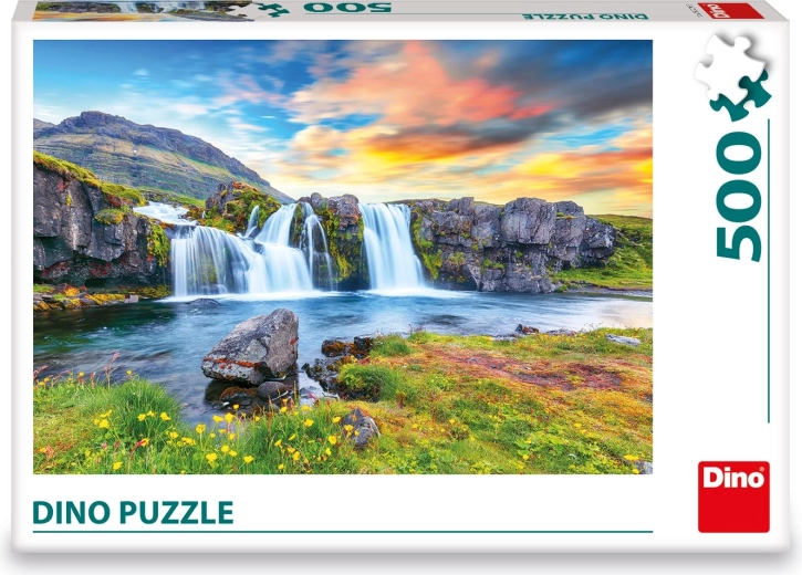 Beautiful Icelandic waterfall motif