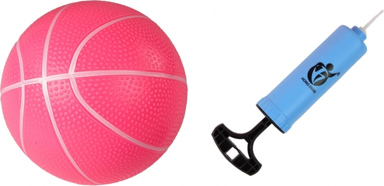 Roosa korvpall ja pump