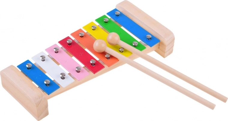 Ksülofoni erksavärvilised klahvid