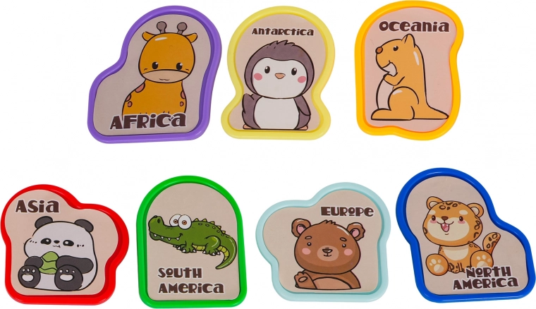Exploring continents with animals