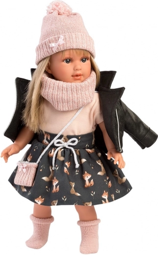 Stiilne komplekt rebaste ja kunstnahkse jakiga