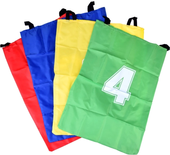 Värvilised hüppekotid kindlate käepidemetega kindlaks stardiks