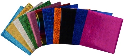 12 värvilist kleepfooliumit