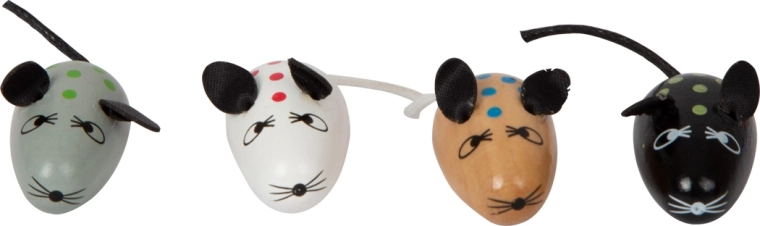 Colorful wooden mice