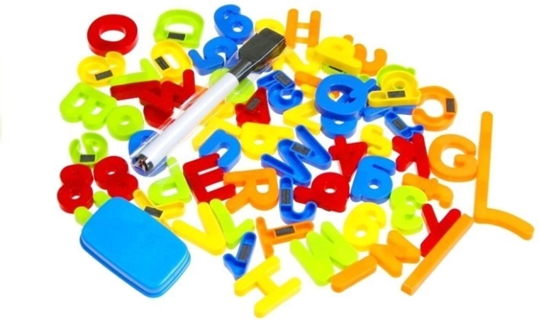 Colorful magnetic letters