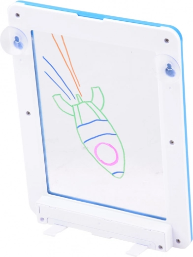 Neon drawings with LED backlighting