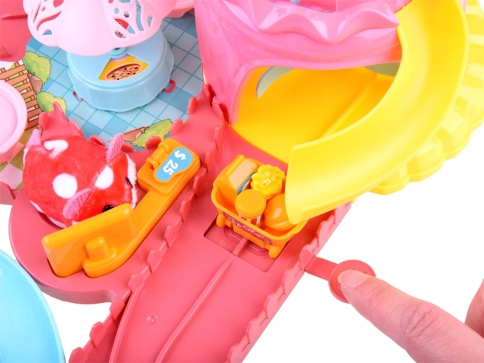 Värviline võistlusrada liumäega