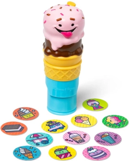 A stamp that makes stickers with a single press