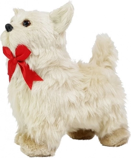 Responds to touch – barks and wags its tail