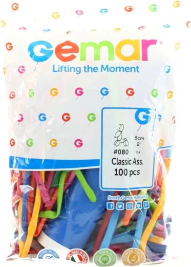 100 värvilist õhupalli