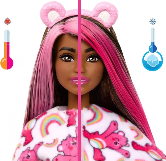 Interactive color-change hair effect