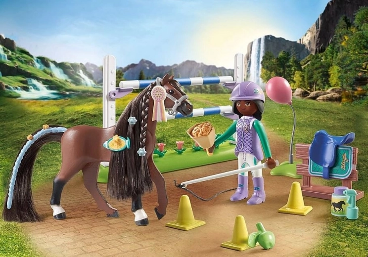 Realistic show-jumping training