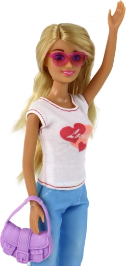 Long blonde hair for brushing and styling