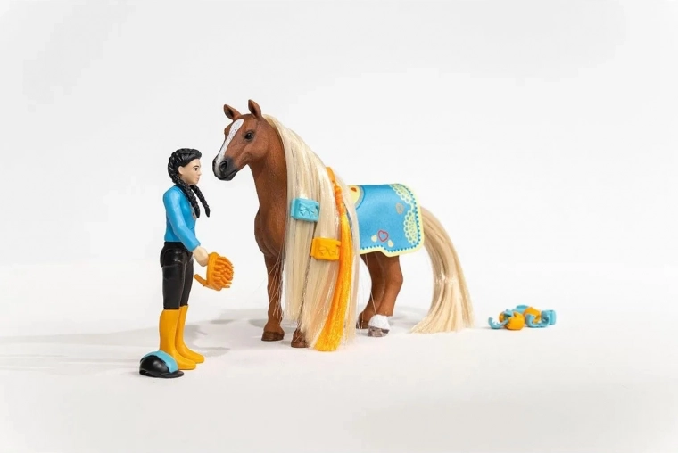 Grooming set and removable blanket