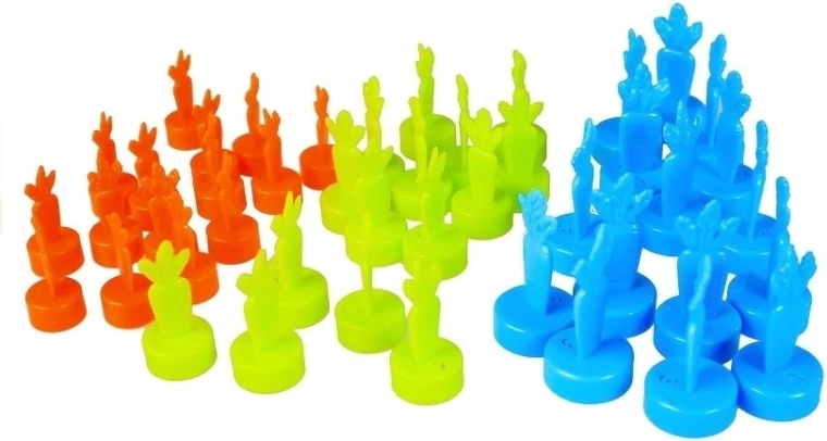 Colorful set of game components