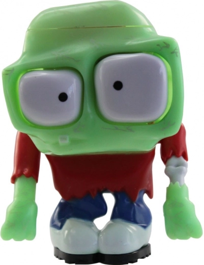 Bulging eyes and flip-open skull