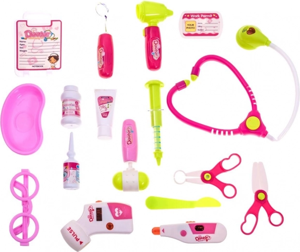 Rikkalik tööriistakomplekt väikese arsti rollimänguks