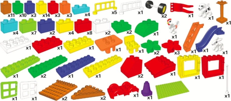 Ühildub LEGO DUPLO ja JUNIORiga