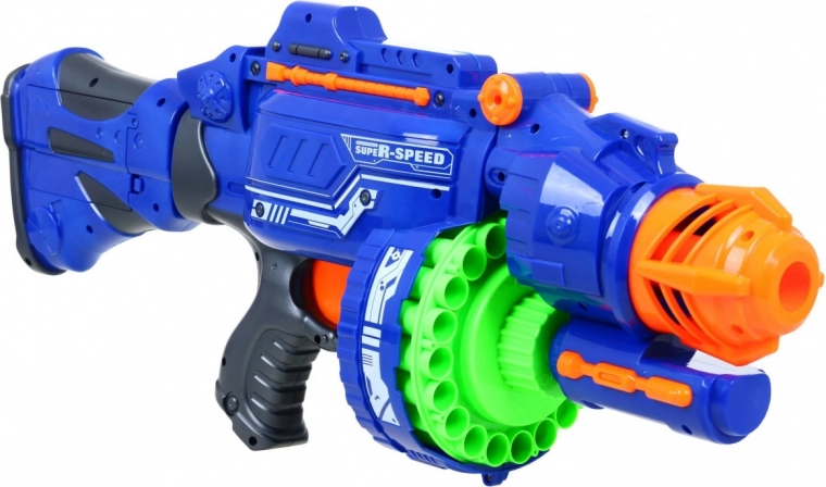 Poolautomaatne trummelblaster kiireks tulistamiseks