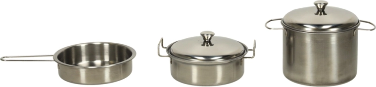 Metal cookware like a real kitchen