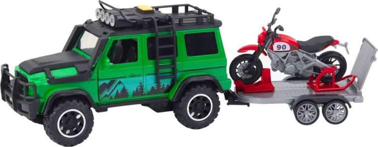 Detachable trailer with loading ramp