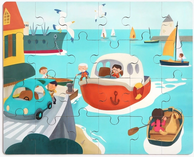 A puzzle that teaches itself to assemble