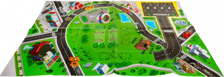 Suur mängumatt linna ja teedega