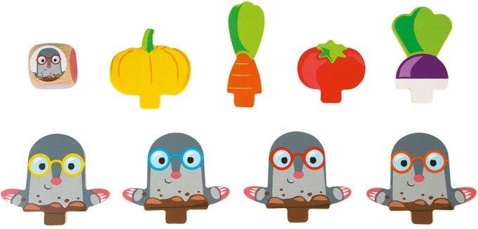 Colorful mole characters