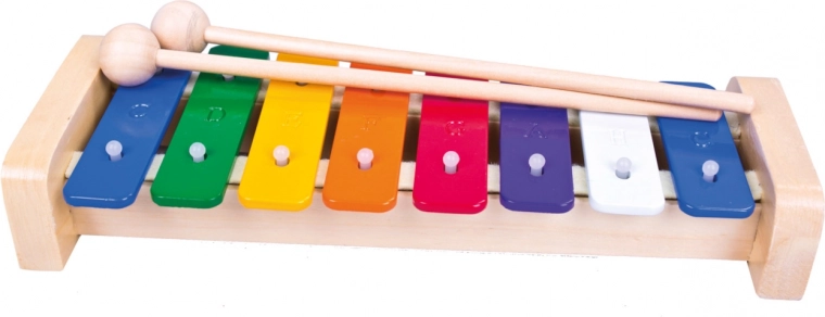 Colorful xylophone with mallets