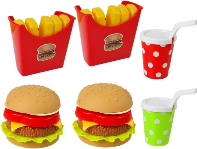 Kokkupandav hamburger koostisosadega