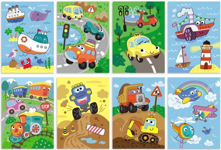 Värvikad transpordivahendid õppimiseks ja lõbuks