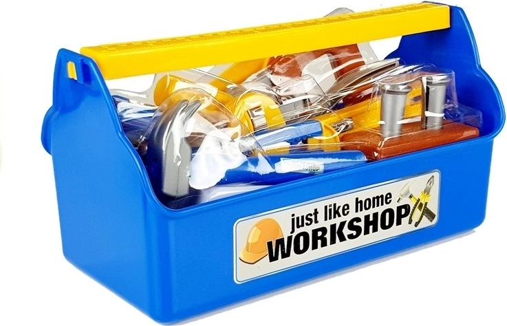 Suitcase full of tools for little DIYers