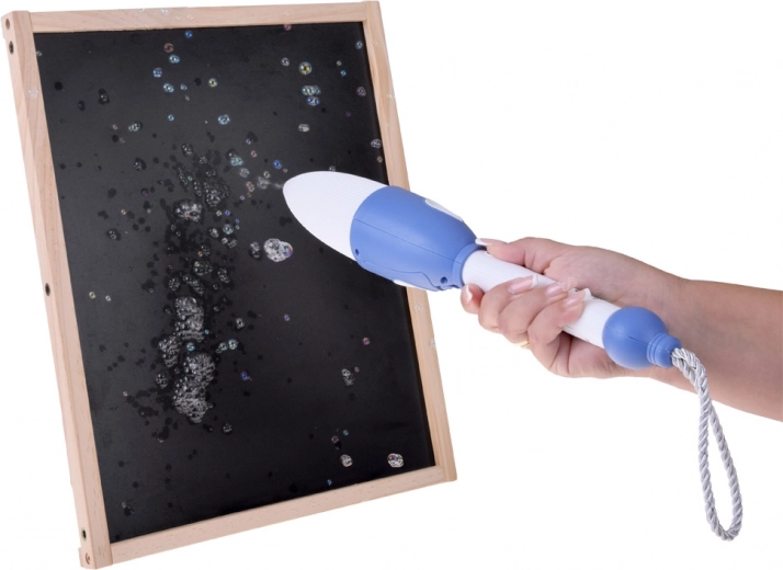 Electric bubble writing without blowing